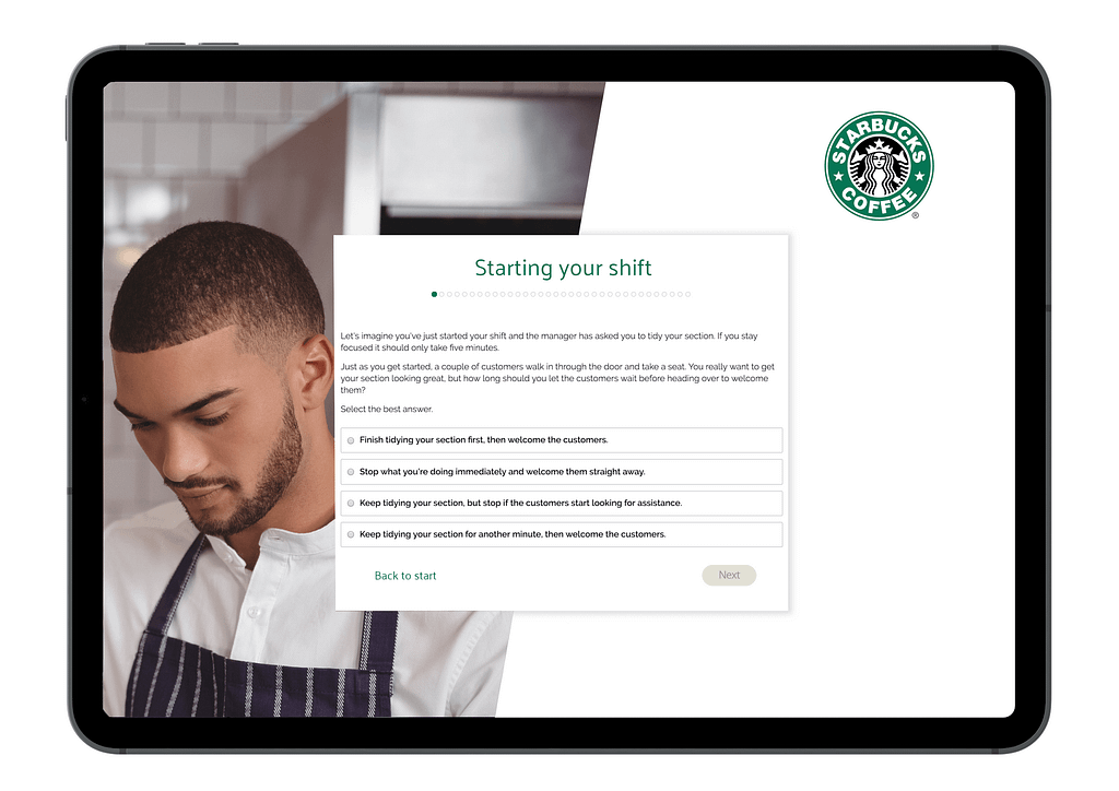 Hospitality pre-hire assessments Starbucks