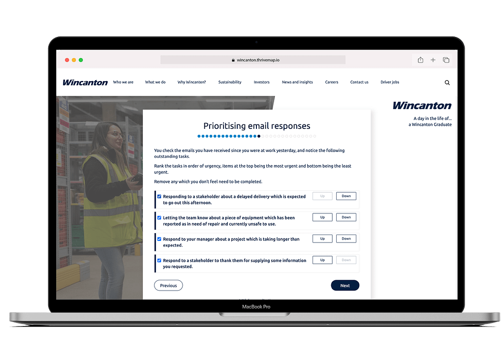 Winconton job simulation