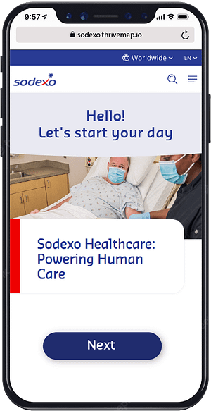 Healthcare pre-hire assessment mobile screenshot