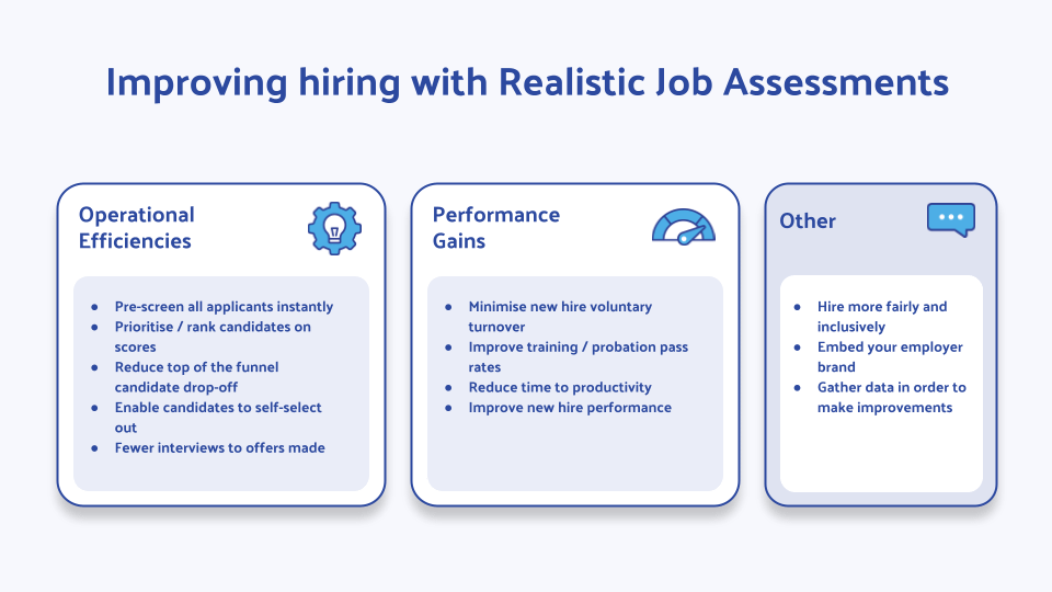 benefits realistic job assessments